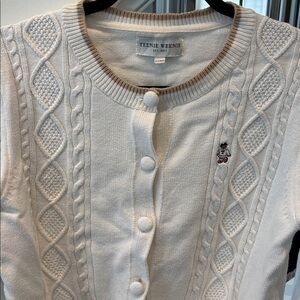 Teenie Weenie Cable Knit Cardigan in Cream